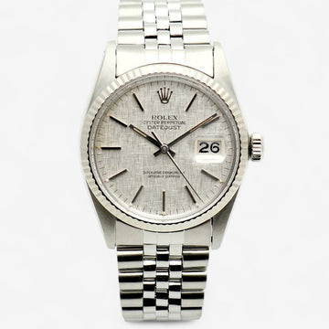 ROLEX 16014 デイトジャスト 36 メンズ スチール時計 リネンボカシ オリジナルダイアル 1980年製 142563949
