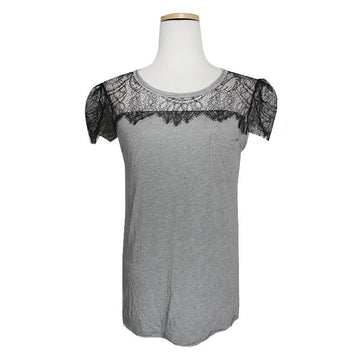 RED VALENTINO Valentino Redline Spitzenbesatz Graues T-Shirt 55 142565522