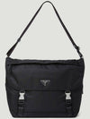 Prada Nylon Saffiano Leather Shoulder Bag 142600075 [P]