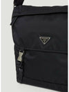 Prada Nylon Saffiano Leather Shoulder Bag 142600075 [P]