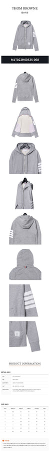 Thom Browne 4 Bar Stripe RWB Tab Loopback Jersey Knit Hooded Zip-Up 142600446 [P]
