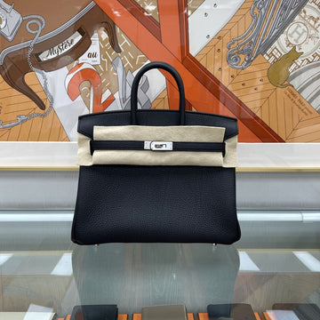 HERMES バルキン 25 トゴ ブラック シルバー刻印 H041344 142600511