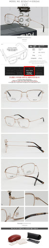 Bally Eyeglass Frame BY5047H Asian Fit Square Fashion Luxury Lightweight Gold Vintage 123789021 [P]