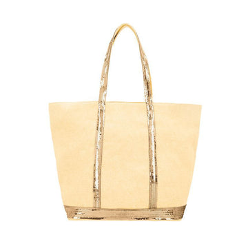 Vanessa Bruno Cabas Spangle Linen Zipper Tote Bag Large L 0PVE31 V40409 222 144732029 [P]