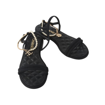 CHANEL G40020 Klassische CC Kamellia Anhänger Stepp Sandele Größe 36 1/2 (2414 Rechnungsbeleg) 142603906