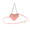 PRADA 1NR015 ピンク サフィアーノ トライアングル ミニ ポーチ 2WAY 142631388 [P]