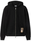 Burberry Checked Label Cotton Zipper Hoodie 142645627 [P]
