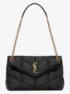 SAINT LAURENT キルティングラムスキンプファーバッグ小サイズ5774761EL071000 142646066 [P]