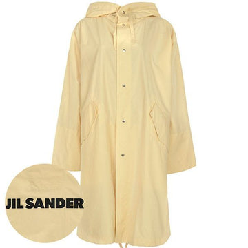 Jil Sander Light Yellow Back Logo Midi Hooded Parka Jacket J04AH0002 J45046 740 111123716