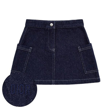 Dior KIDS Blue Pocket Denim Skirt 4SBM12SKTB 533/6A,8A 118014611
