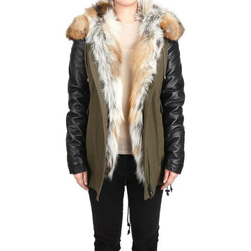 FORTE COUTURE Leder VULPES Pelzjacke FC FW17 40 29741516