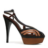 Marni Black Brown Open Toe Sandal Heel 32228949 [P]