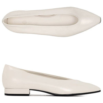 LORO PIANA Weißmilch Rebecca Ballerina Flachschuhe 106J 68366795