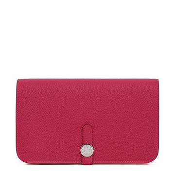 Hermes Rose Mexico Dogon Duo Long Wallet stamp 88370234