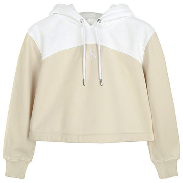 Calvin Klein Eggshell CK Logo Hooded Sweatshirt J20J221336 ACF 91519266