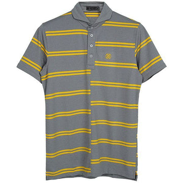 GFORE Gray Offset Stripe Polo Shirt G4MS23K182A LHGR 91685469