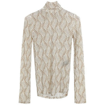 Isabel Marant Ecru Joyella High Neck Long Sleeve T-Shirt TS0137FA A4K30I 23EC 92750209