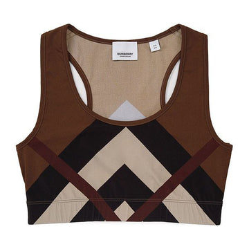 JIL SANDER ブラウン チェック スポーツ ブラ 8055258 BROWN 99425843