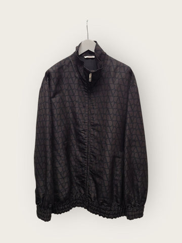 VALENTINO Brauner Icono Graphy Windbreaker-Jacke 50 124128329