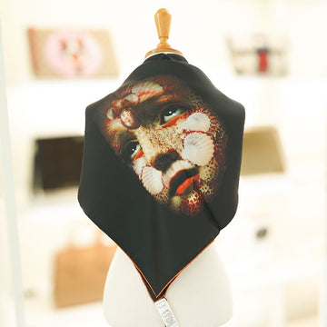 Burberry Silk Scarf 80403361 Black Print 142719408