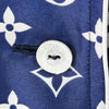 Louis Vuitton Women's Silk Escale Pajama Blouse Shirt Blue 38 143524614 [P]