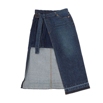 SACAI Damen Denim Maxi Rock 2407139 401 142729382