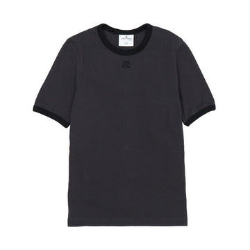 COURREGES 女性半袖Tシャツ 125JTS017JS0203 DENIM BLACK 142729486