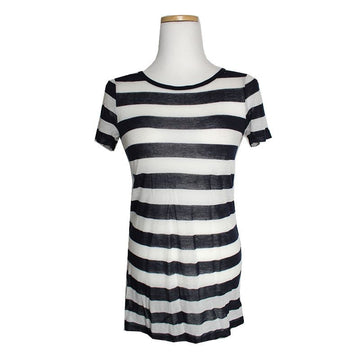 THEORY Midnight Blue Streifen Sheer T-Shirt 44 142735088