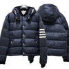 THOM BROWNE Diagonal Armband 4-Streifen Matte Nylon Gans Daunen Bomberjacke Marineblau (MJD061X 05411 415) 142765455 [P]