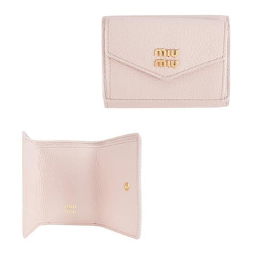 MIU MIU 5MH021 ADT7 F0LOZ スモール カーフレザー メタルレタリング ロゴ 財布 142785074