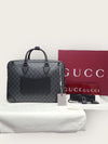 GUCCI ブラック GG エンブレム ミディアム ブリーフケース 142785292 [P]