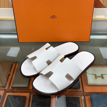 HERMES Izmir Sandalen Slipper Weiß H041141 142785585