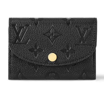 Louis Vuitton Calfskin Wallet Rosalie Coin Purse Black Pink 83164938