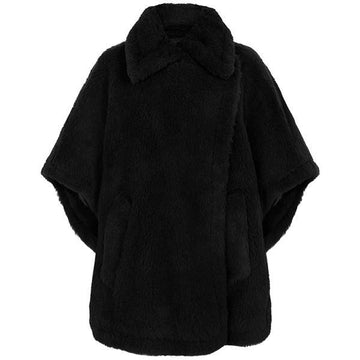 MaxMara 25FW Black TEBE1 Teddy Cape 2524736122 008 142785840
