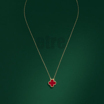 Van Cleef & Arpels Vintage Alhambra Pendant Necklace with Stone Carnelian VCARD38500 142827626