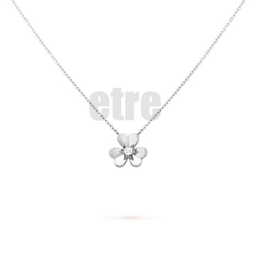 VAN CLEEF & ARPELS Alhambra Mini Anhänger Damen 18K Weißgold Diamant VCARP0J400 142827638