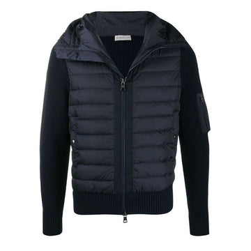 Moncler Logo Mix Knit Padded Jacket Navy stamp: 9B508 00 A9340 777 56462137