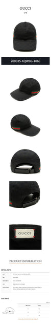 Gucci Web Detail GG Canvas Baseball Cap 200035 KQWBG 1060 142960705 [P]