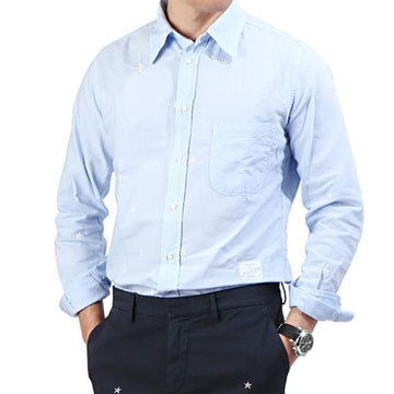 THE EDITOR エディター 1309T2 4865 41 星の刺繍装飾 クラシックシャツ 142961535