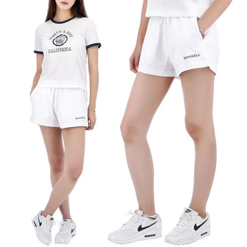 SPORTY & RICH 25SS Selife Logo Disco Shorts SH037606300WH01 142965045