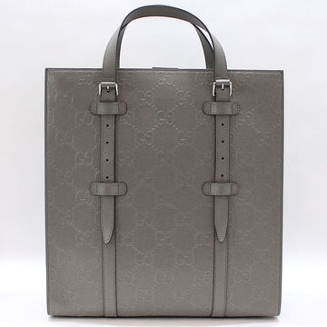 GUCCI 700421 Graue GG Embossed Medium Dokumententasche Tote Bag 142965924