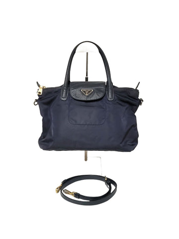 PRADA リナイロンショルダーバッグ トートバッグ クロスバッグ ネイビー 153524973