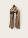 MAISON KITSUNE チノベージュ ヘッドフォックス ウール マフラー 142972487 [P]