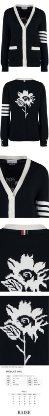 THOM BROWNE 斜めフラワーアイコンカーディガン Y3017 415 48463308 [P]