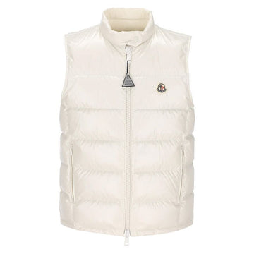 MONCLER 24SS ALCIBIA Logo-Patch Steppweste Weiß 1A000 66 597EU 034 76271458
