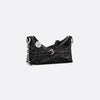 Dior Star Chain Hobo Bag Black Silver Keyring 142995950 [P]