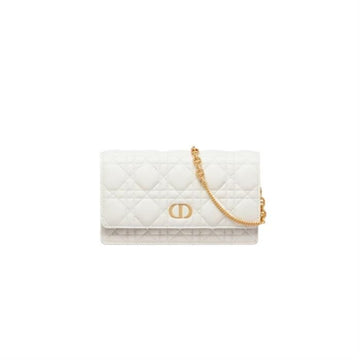 DIOR Caro Chain Pouch White 142995980 [P]