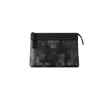 LOUIS VUITTON Pochette Voyage Suede Black Dami-Templar Pattern M14926 143001310 [P]