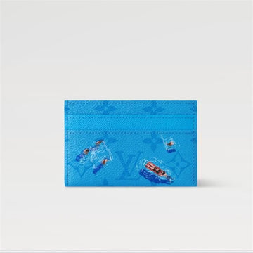 LOUIS VUITTON Double Card Holder Blue Lagoon M14862 143001332 [P]