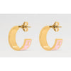 Louis Vuitton NANOGLAM Enamel Earrings Pink M01831 143001404 [P]